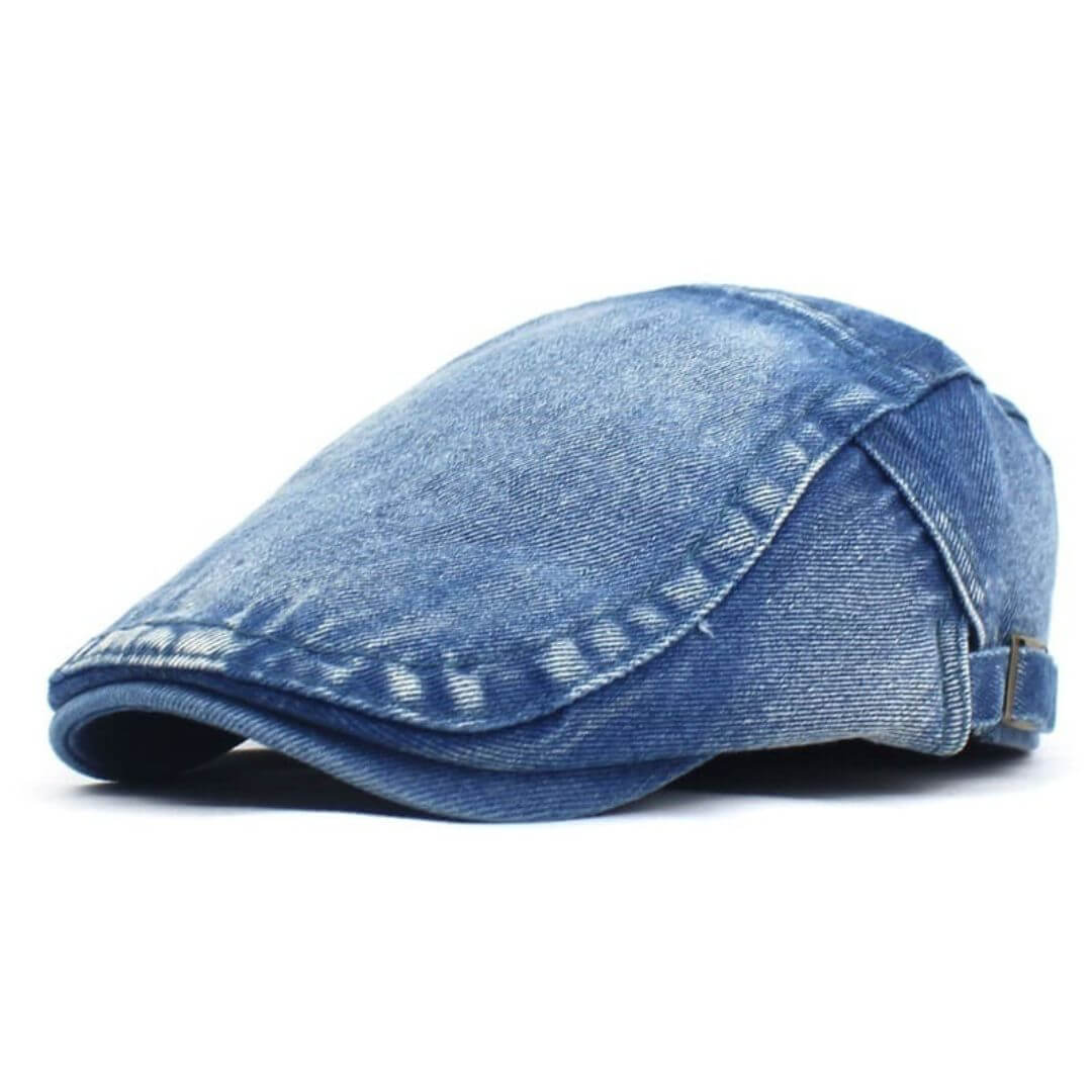 Elmont | Washed Denim Flat Cap