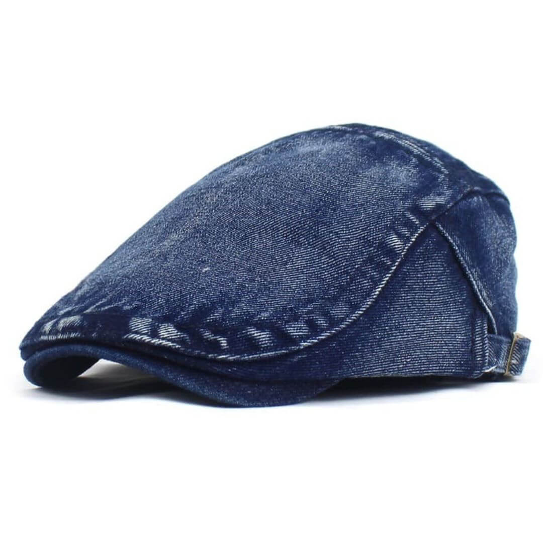Elmont | Washed Denim Flat Cap
