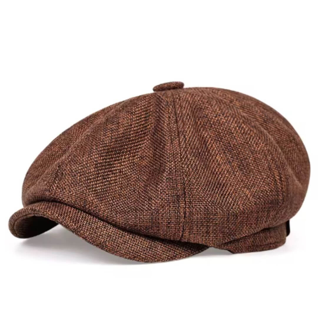 Elmont | Herringbone Tweed Newsboy Cap