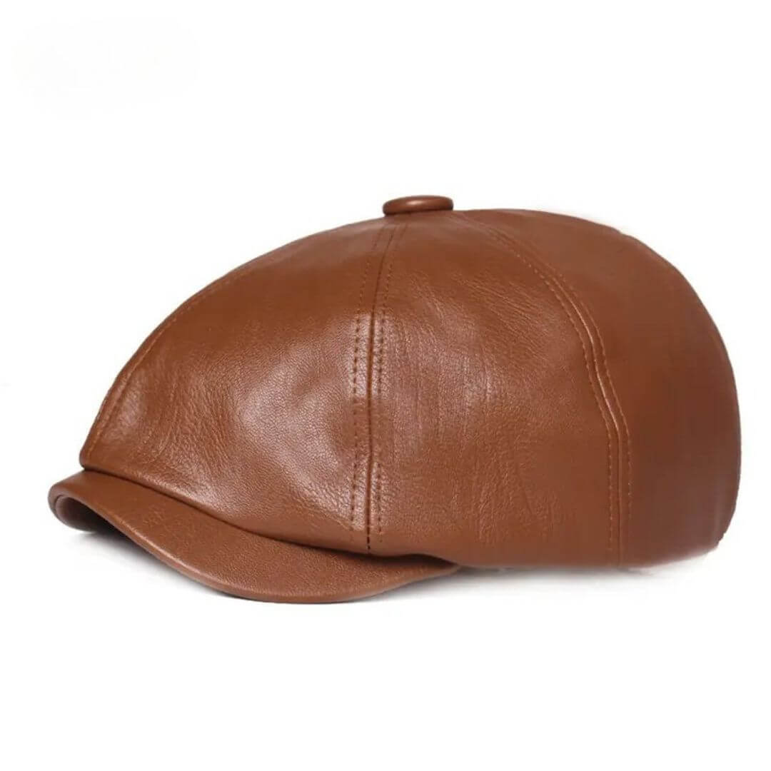 Elmont | Leather Flat Cap