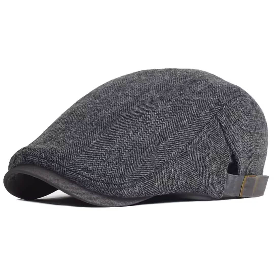 Elmont | Wool Herringbone Flat Cap