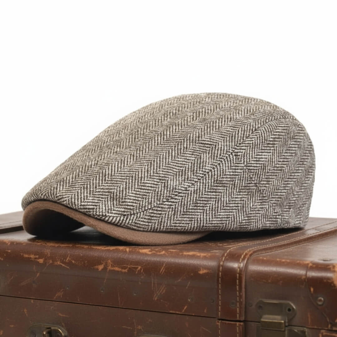 Elmont | Wool Herringbone Ivy Cap