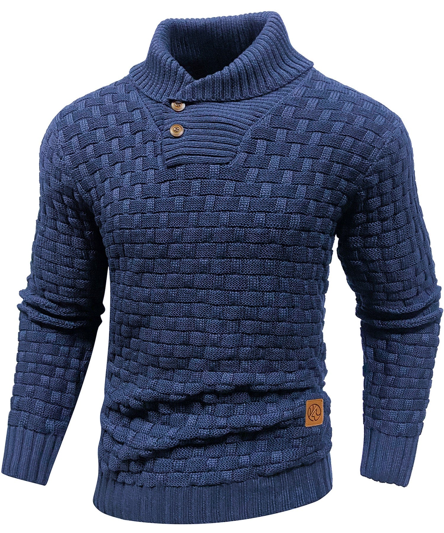 Elmont | Ribbed High-Collar Button Sweater