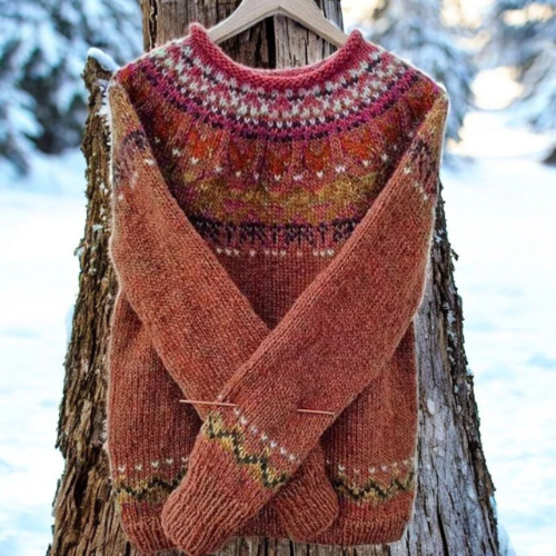 Elmont | Wool-Blend Round Yoke Sweater