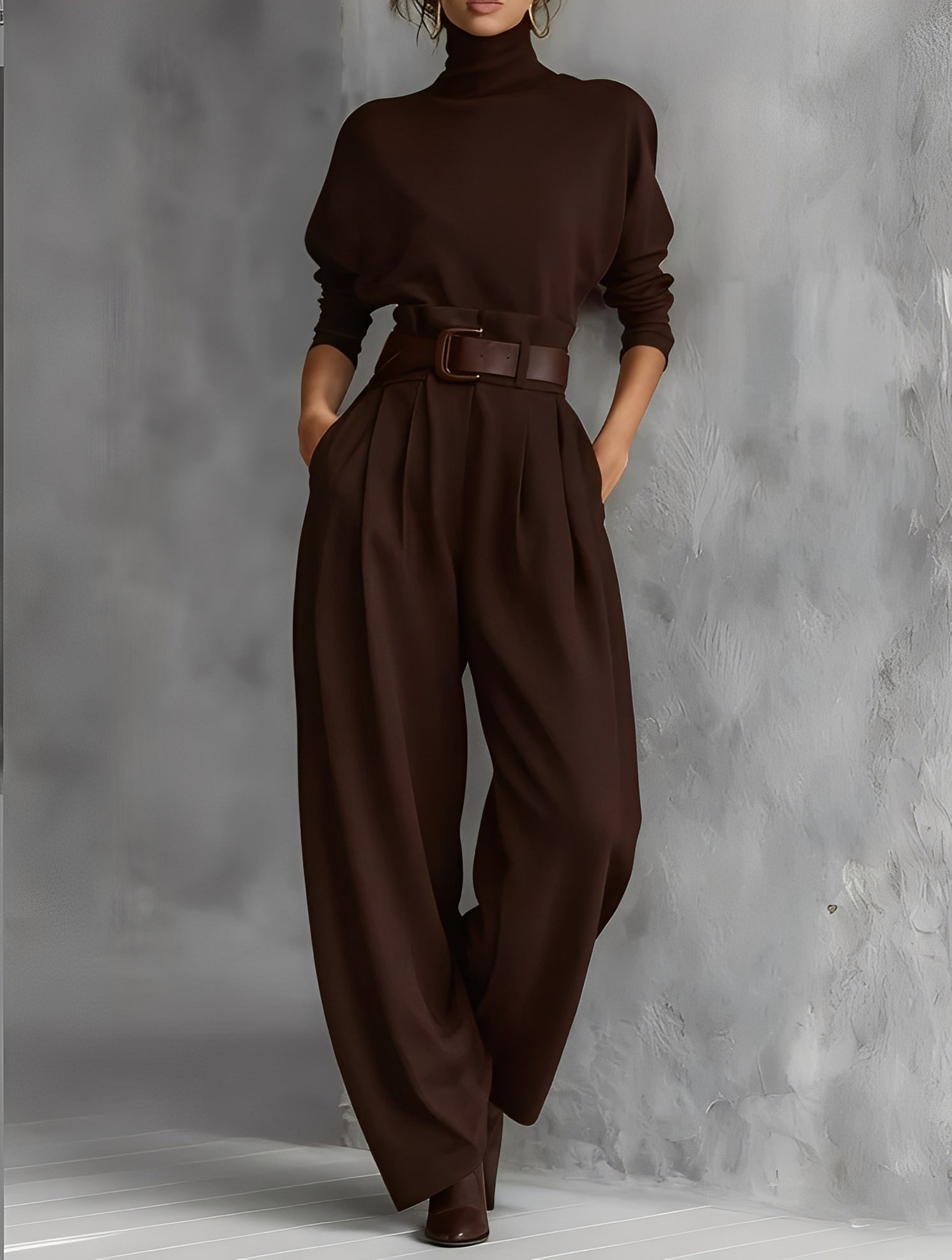 Elmont | Turtleneck Wide-Leg Jumpsuit