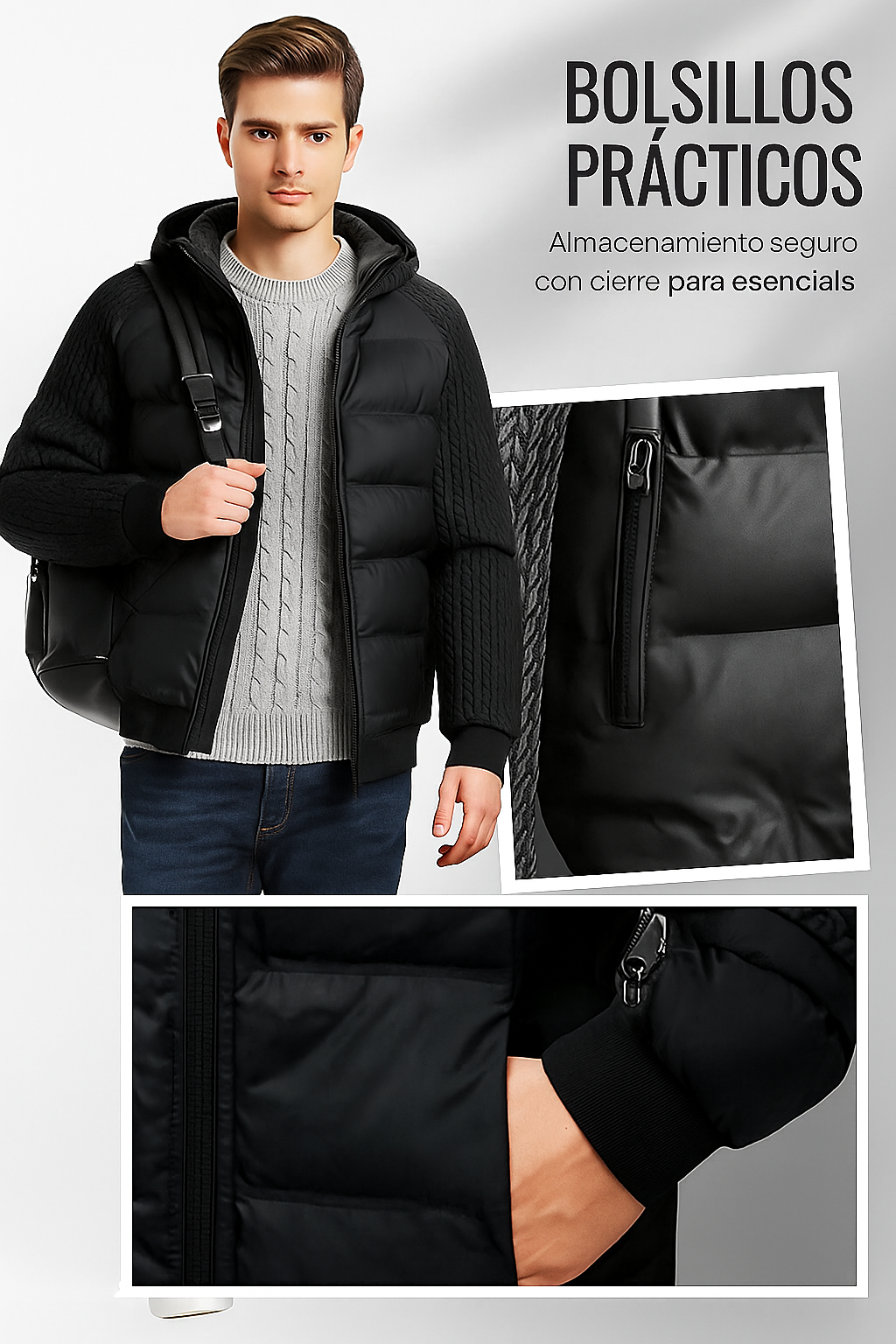 Elmont | Padded Windproof Hooded Jacket