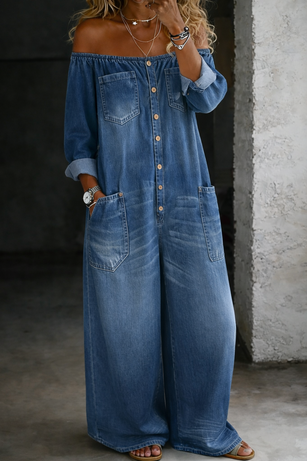 M&H | Off-Shoulder Jumpsuit