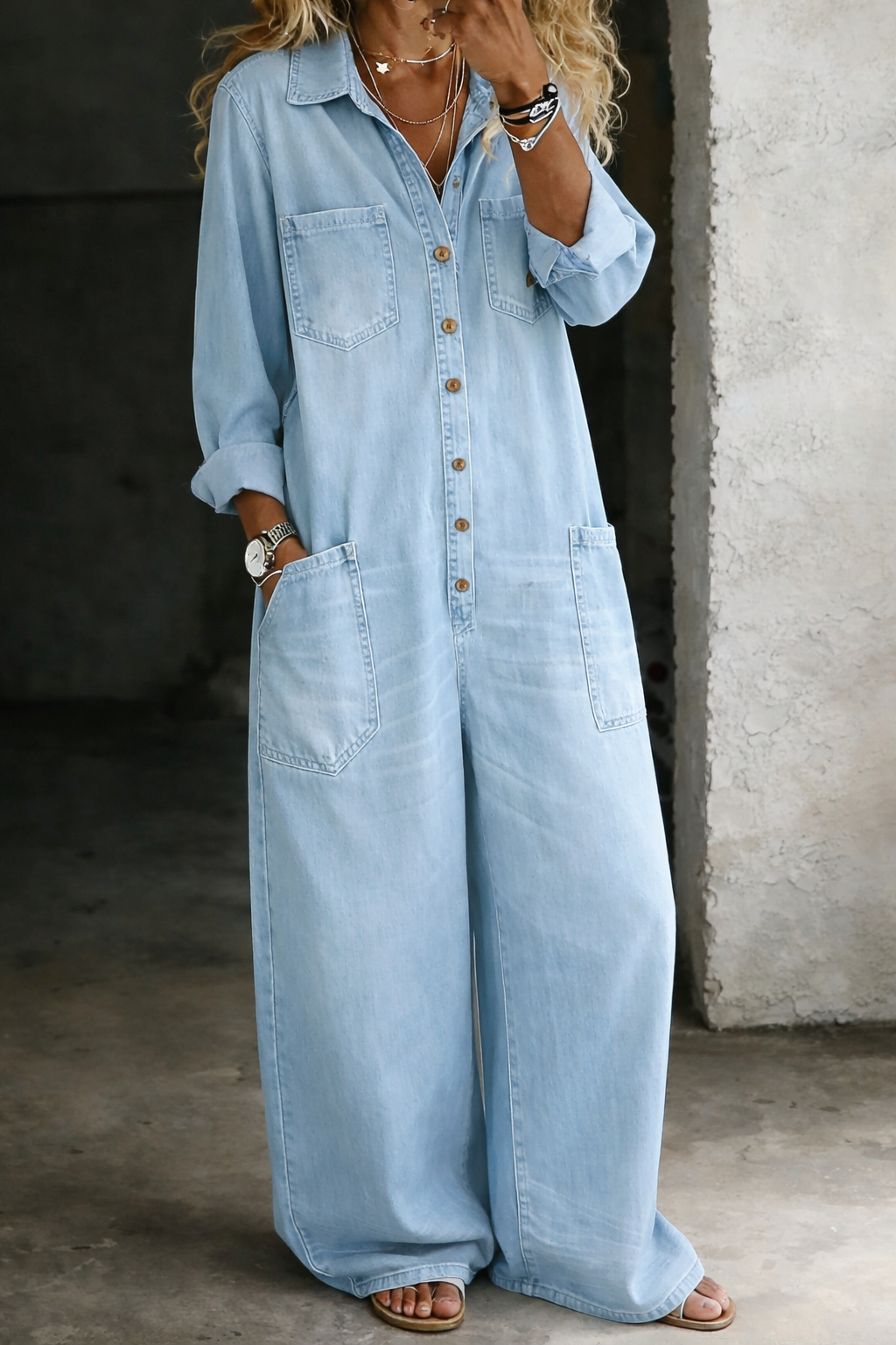 M&H | Jumpsuit with Patch Pockets