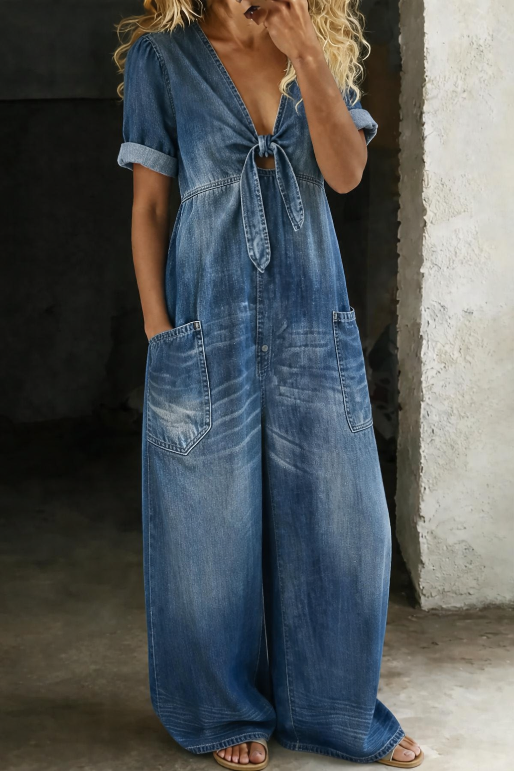 M&H | V-Neck Jumpsuit
