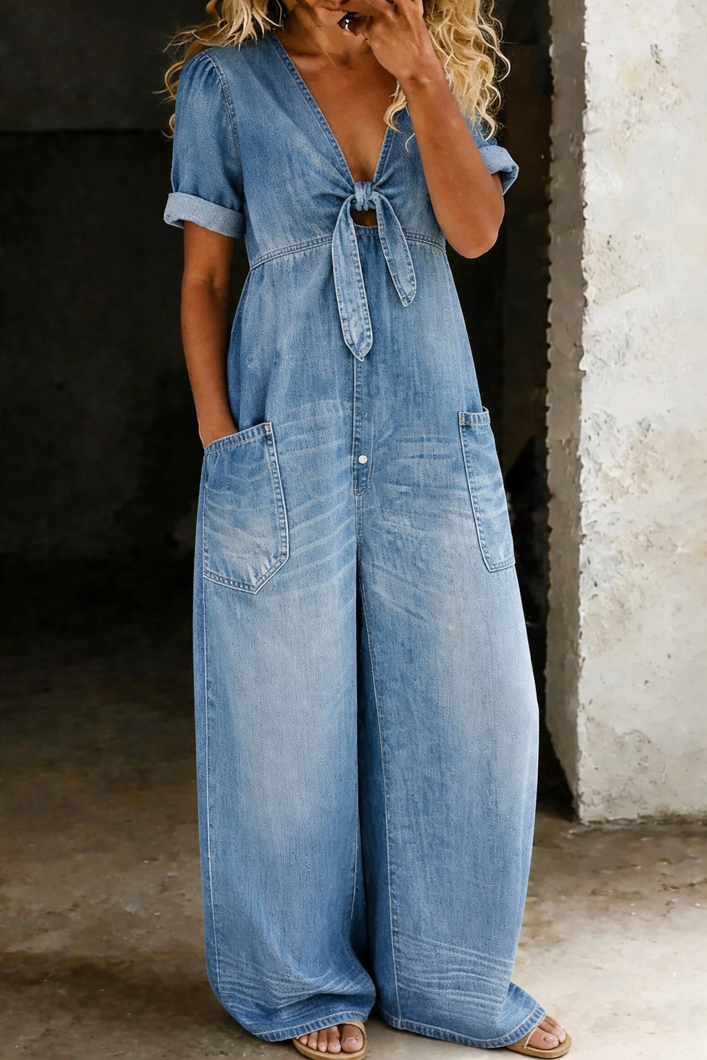 M&H | V-Neck Jumpsuit