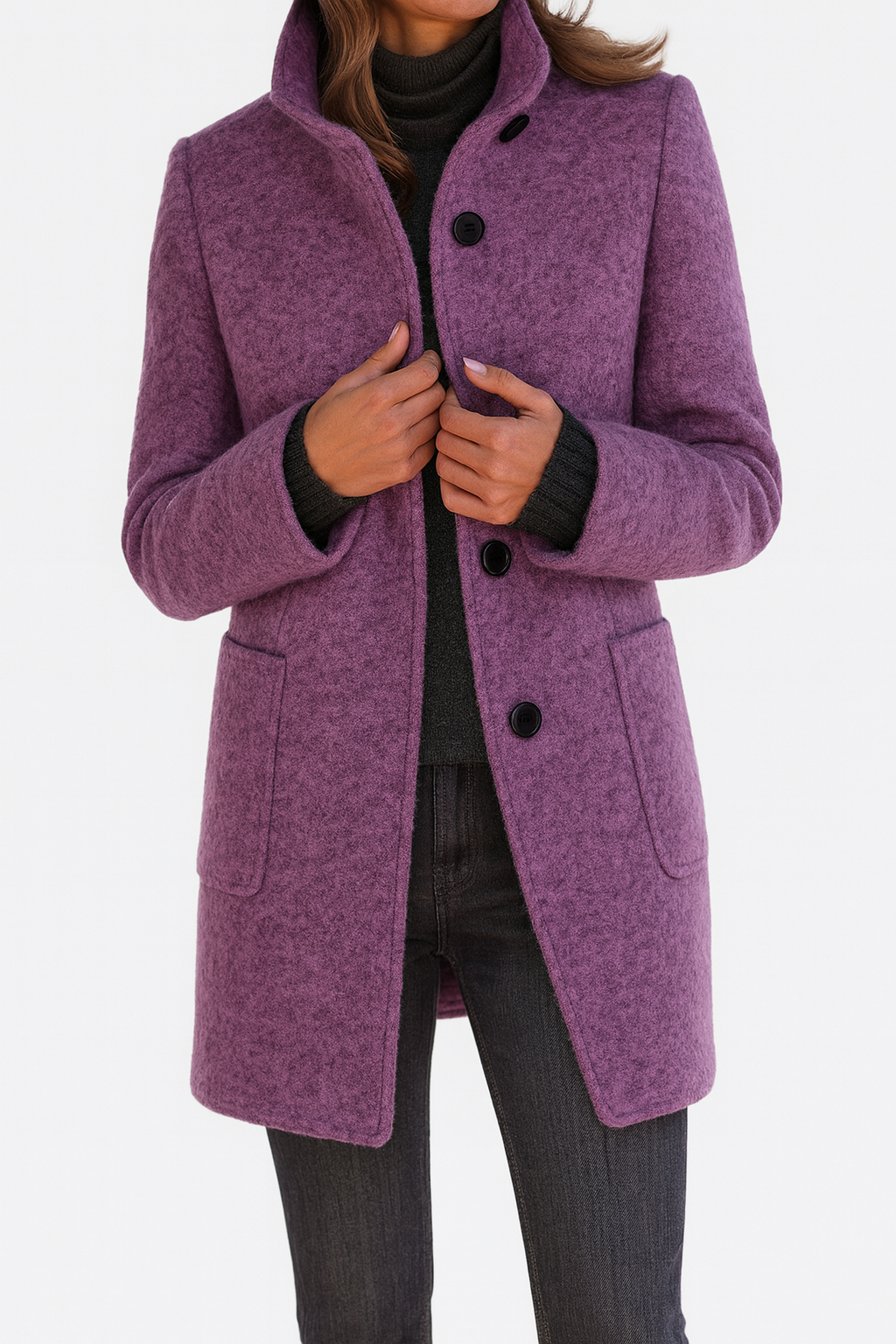 Elmont | Women's Mid-Length Knot-Detail Coat