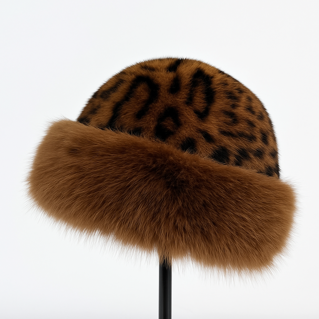 Elmont | Leopard Print Faux Fur Hat
