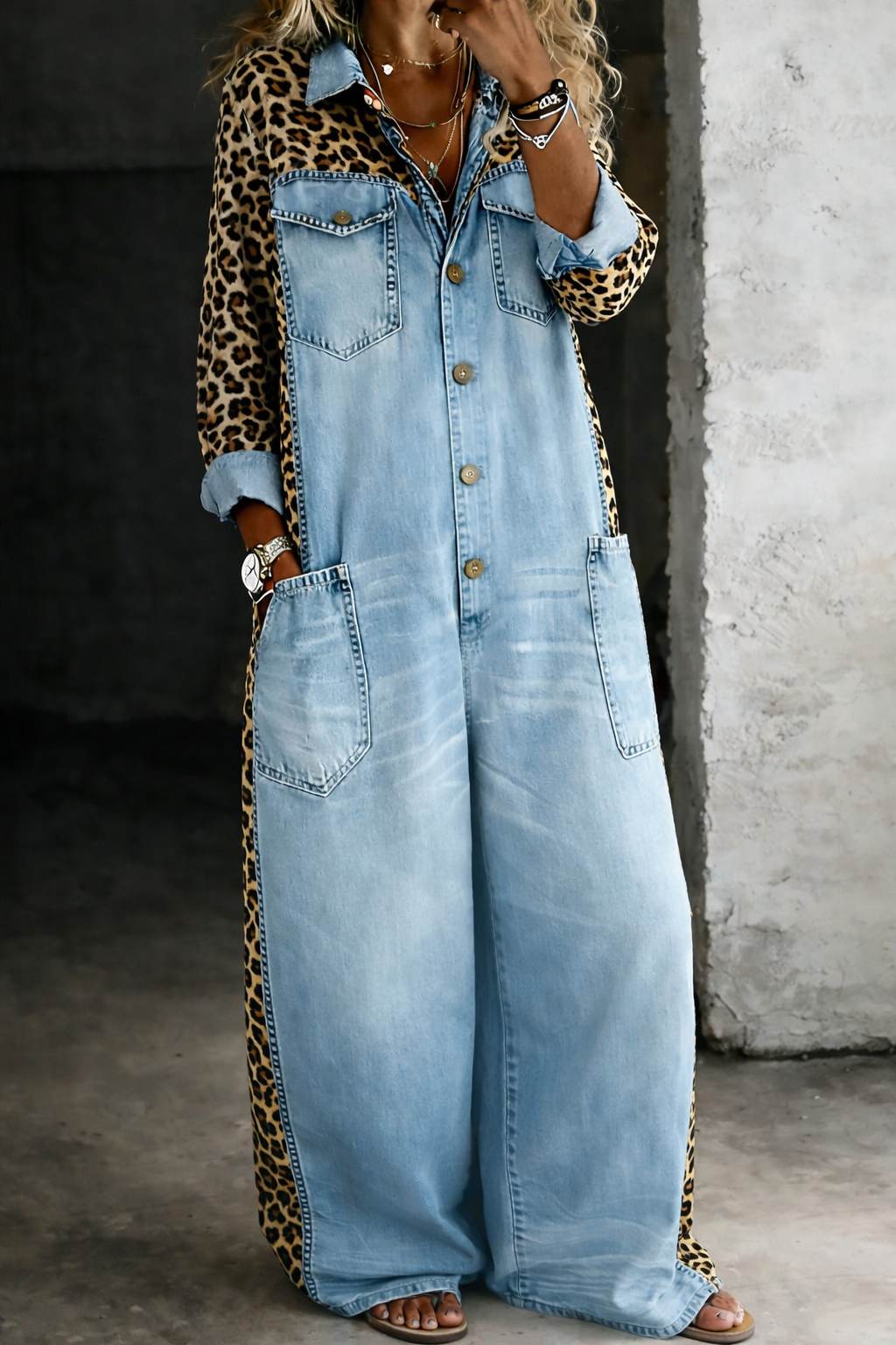 M&H | Denim Shirt Jumpsuit