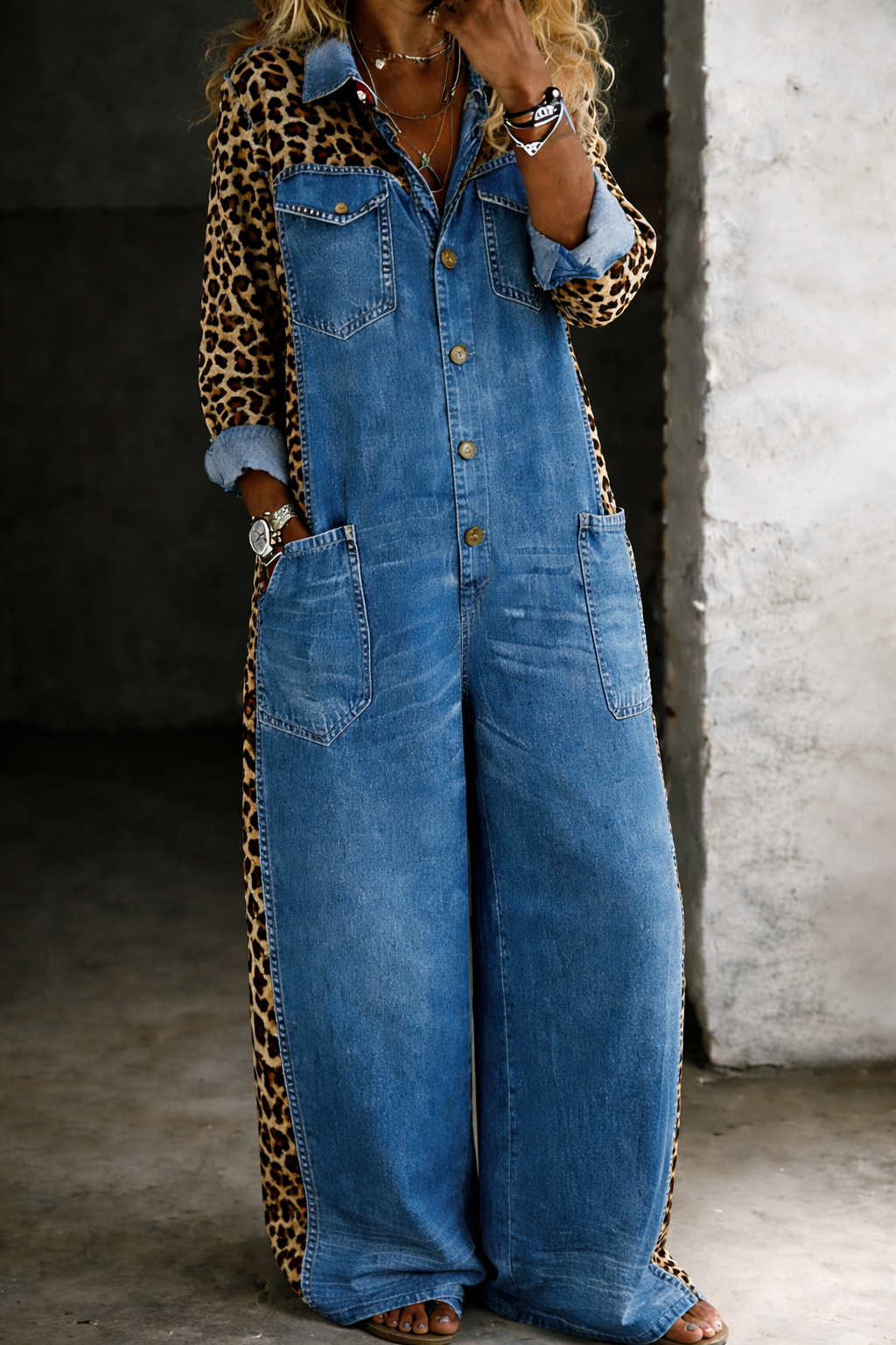 M&H | Denim Shirt Jumpsuit