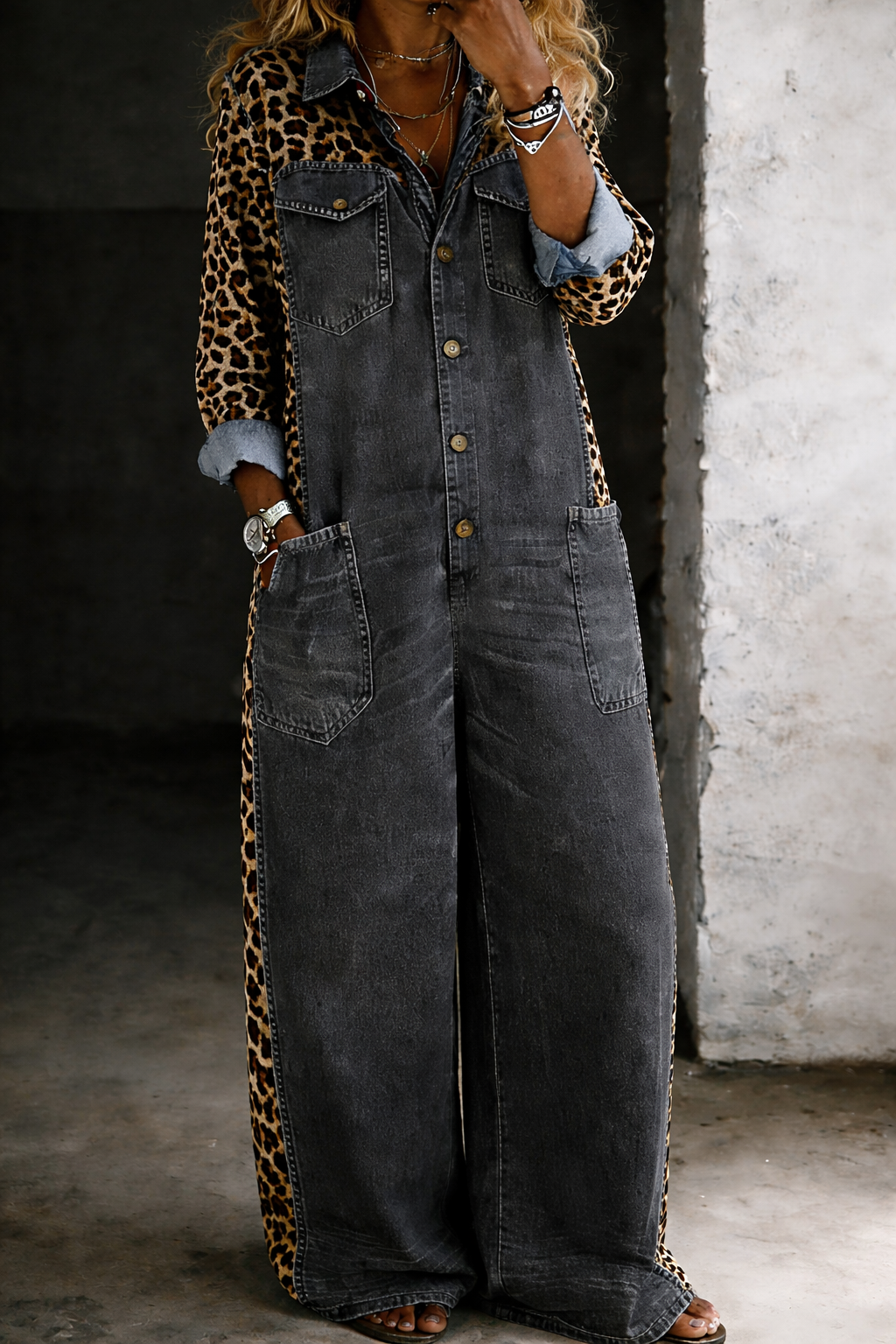 M&H | Denim Shirt Jumpsuit