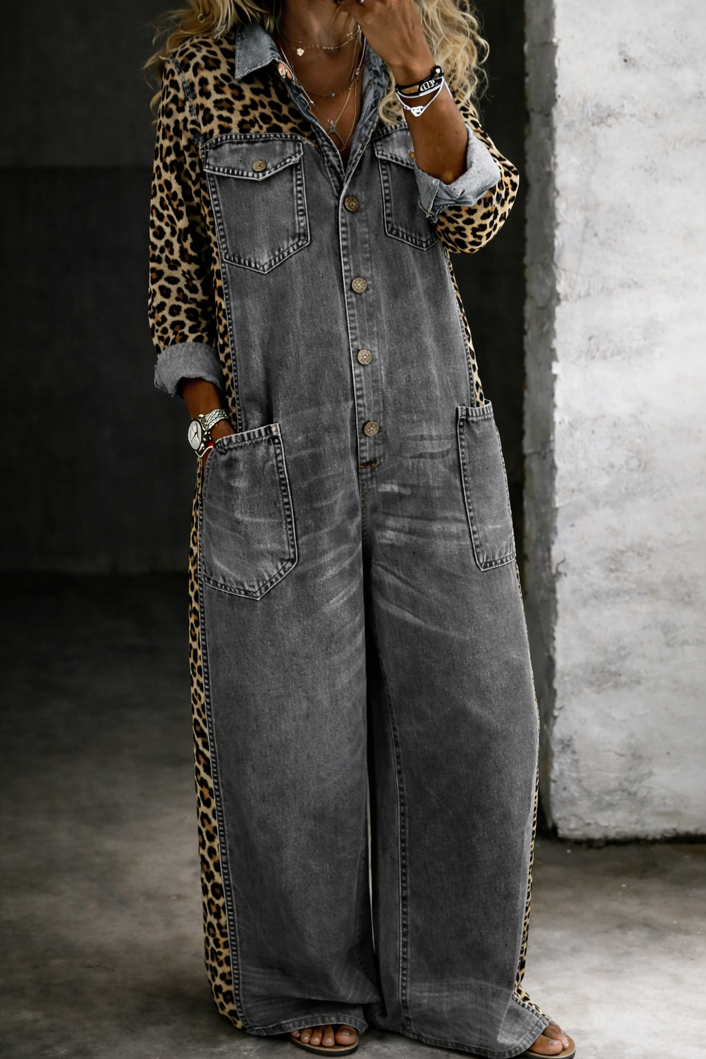 M&H | Denim Shirt Jumpsuit