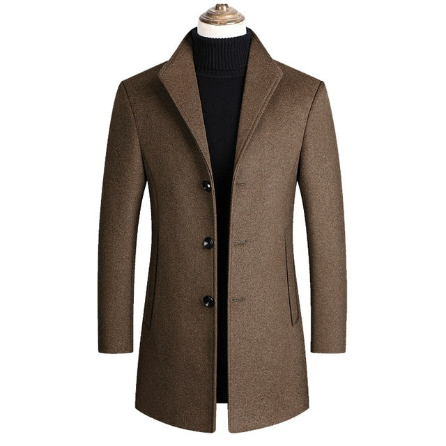 Elmont | Long Three-Button Overcoat