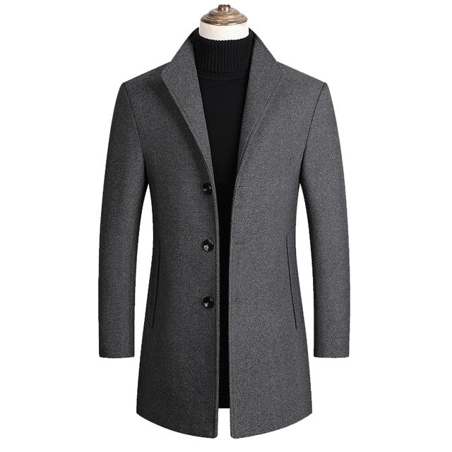 Elmont | Long Three-Button Overcoat