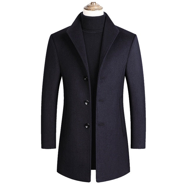 Elmont | Long Three-Button Overcoat