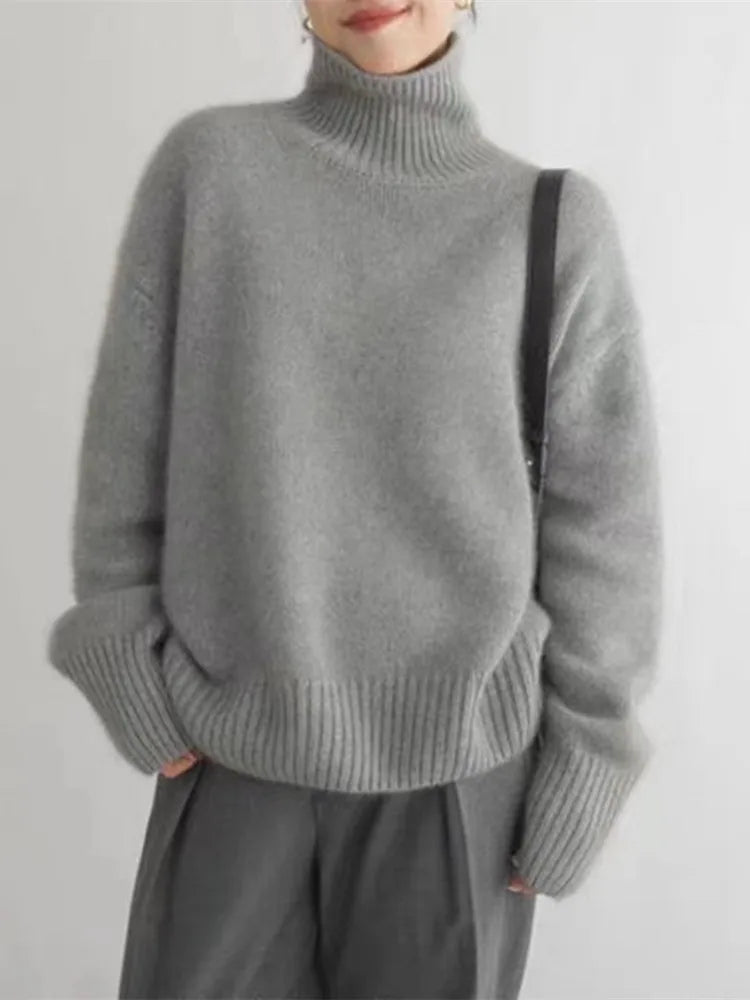 Elmont | High-Collar Knit Sweater