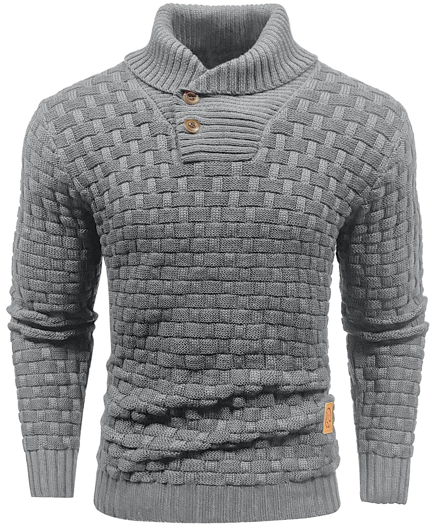 Elmont | Ribbed High-Collar Button Sweater