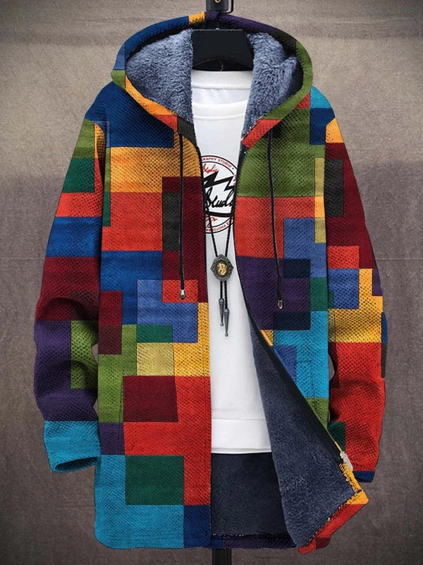 Elmont | Patterned Zip-Front Cardigan