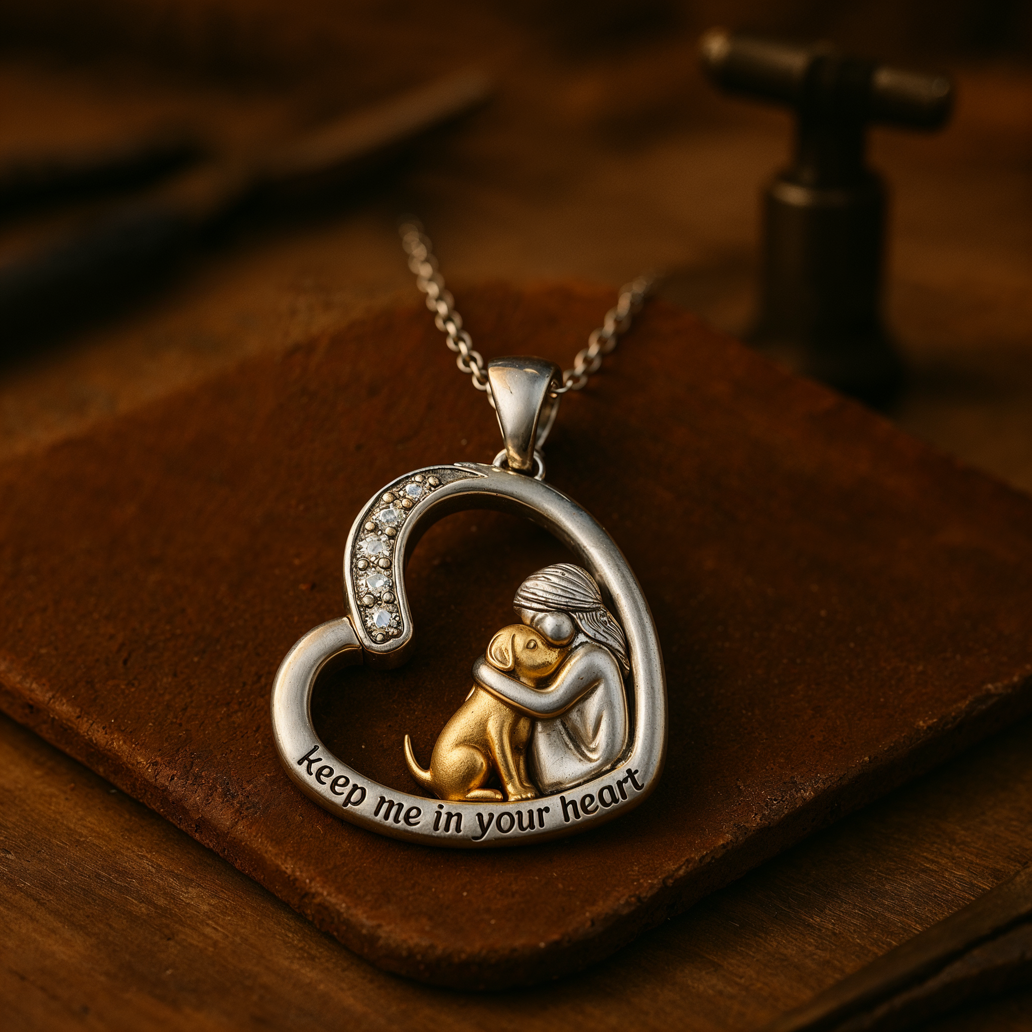 Elmont | Heart & Paw Print Pendant Necklace