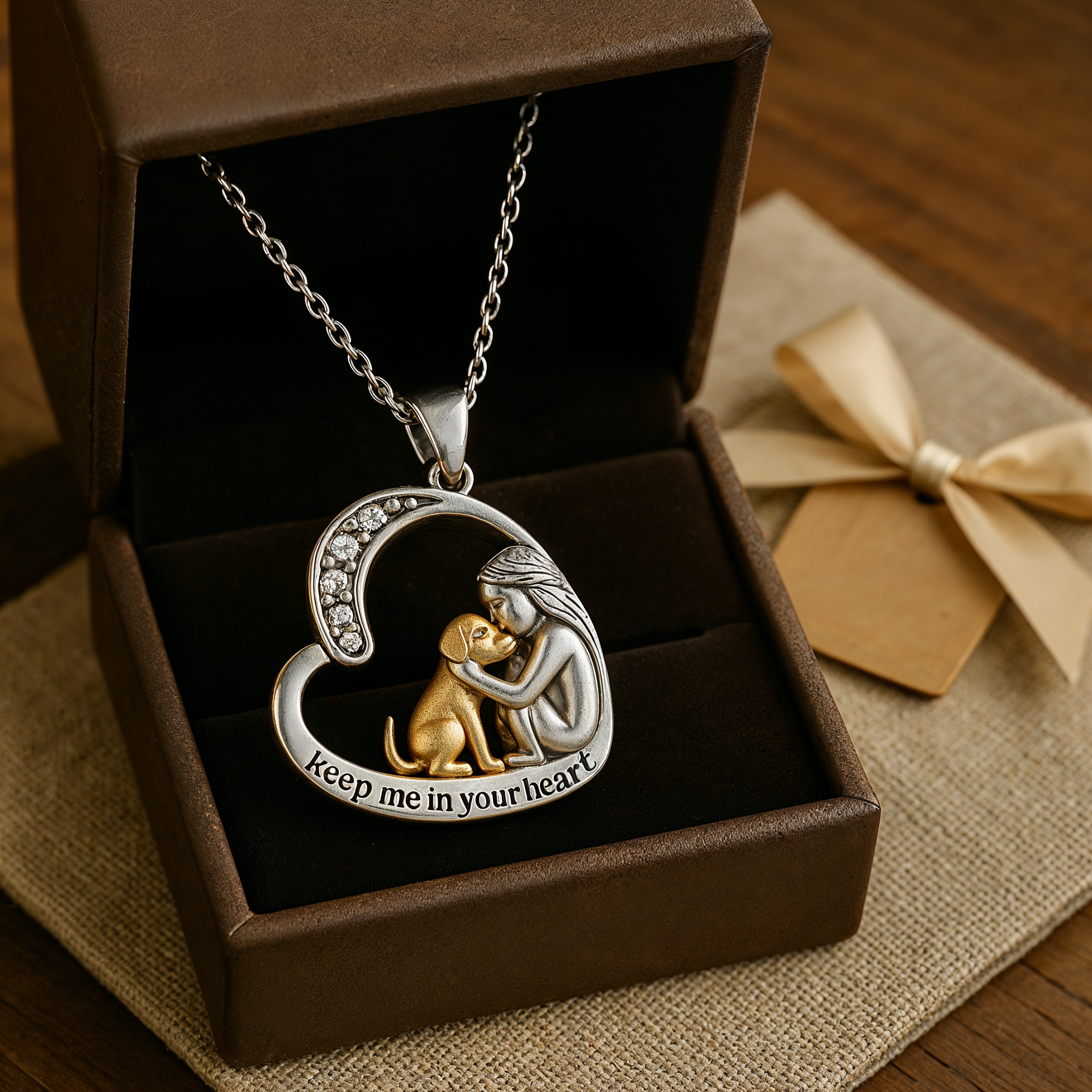 Elmont | Heart & Paw Print Pendant Necklace