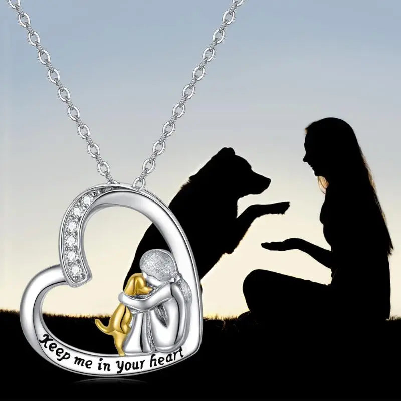 Elmont | Heart & Paw Print Pendant Necklace