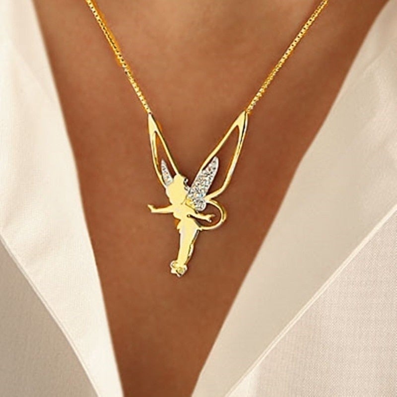 Elmont | Gold Fairy Pendant Necklace