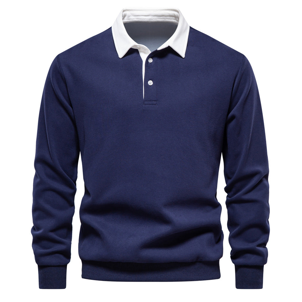 Elmont | Long-Sleeve Cotton Polo Shirt