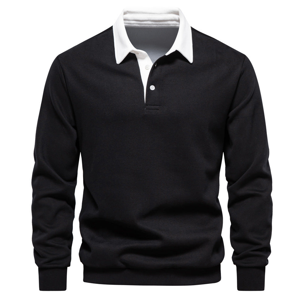 Elmont | Long-Sleeve Cotton Polo Shirt