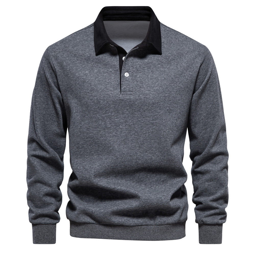 Elmont | Long-Sleeve Cotton Polo Shirt