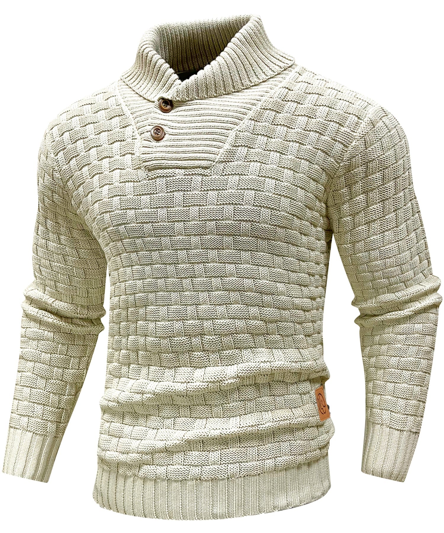 Elmont | Ribbed High-Collar Button Sweater