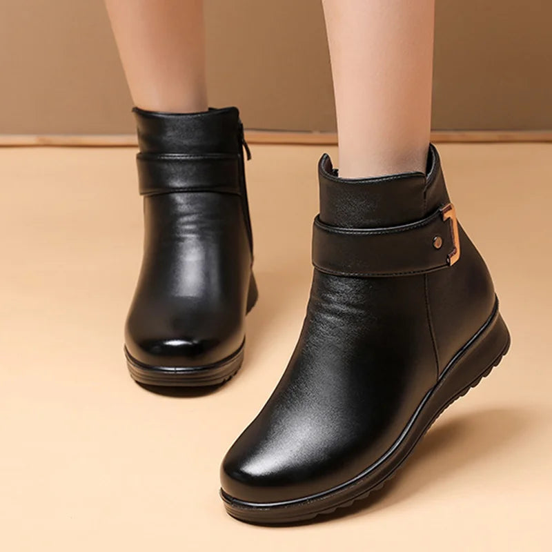 Elmont | Buckle Ankle Boot with Side Zip