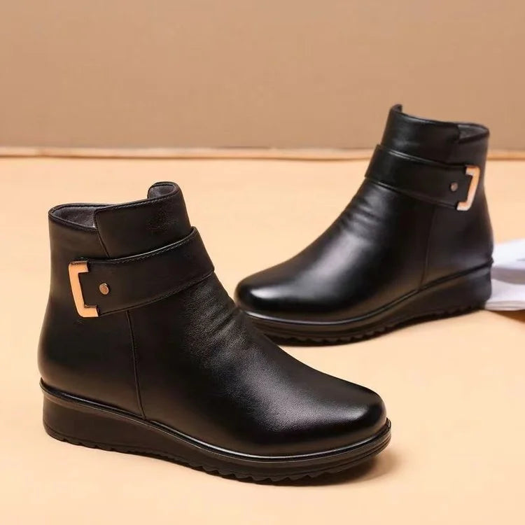 Elmont | Buckle Ankle Boot with Side Zip