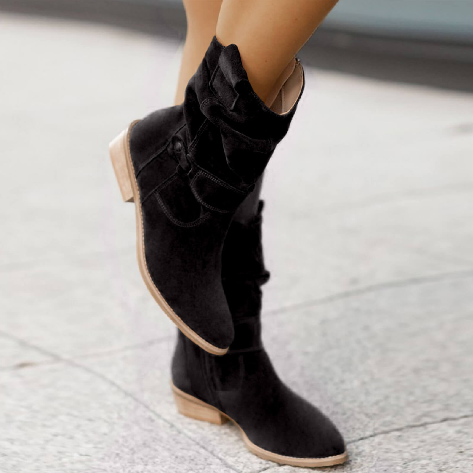 Elmont | Pleated Ankle Boots