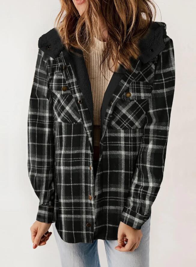 Elmont | Women's Plaid Hooded Flannel Jacket