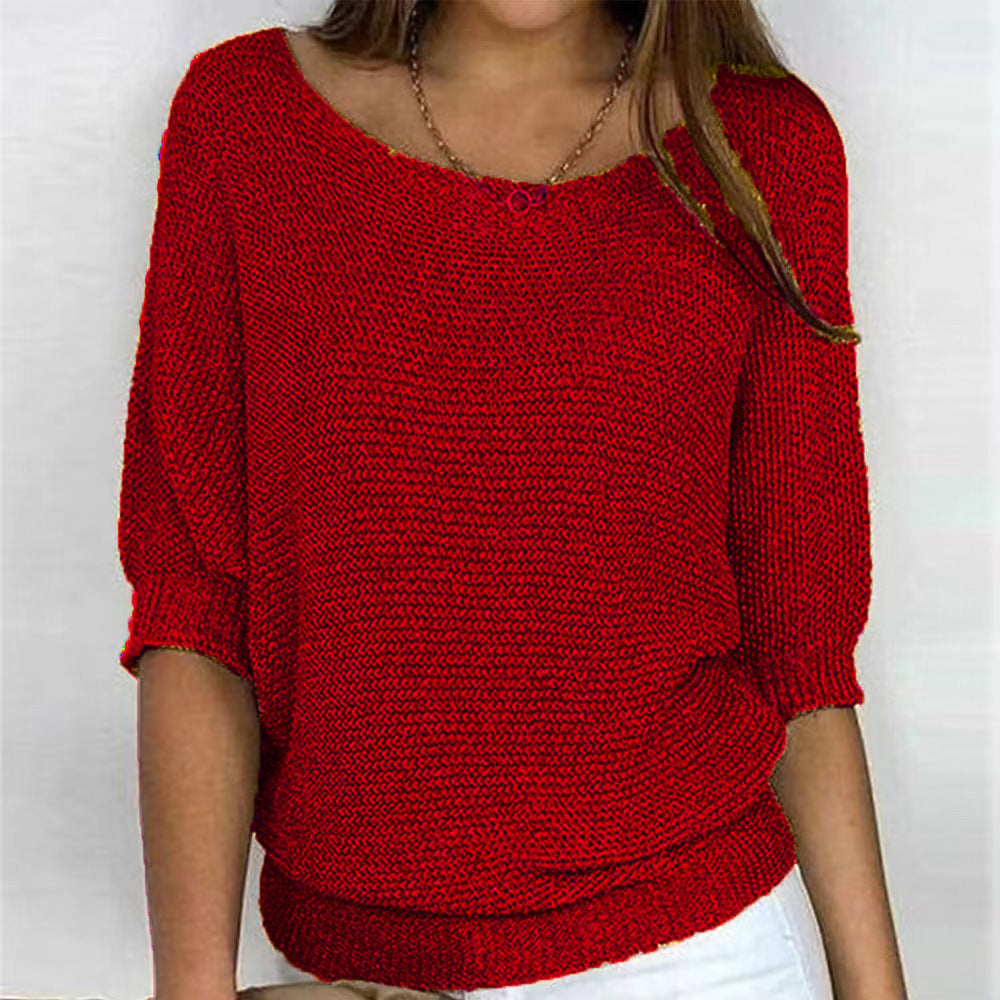 Sarah | Textured Knit Batwing Sweater