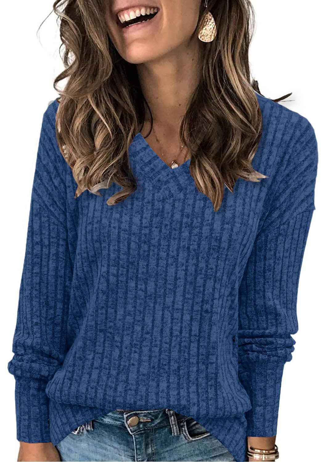 Elmont | Women's V-Neck Oversized Knit Sweater