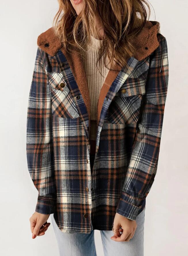 Elmont | Women's Plaid Hooded Flannel Jacket