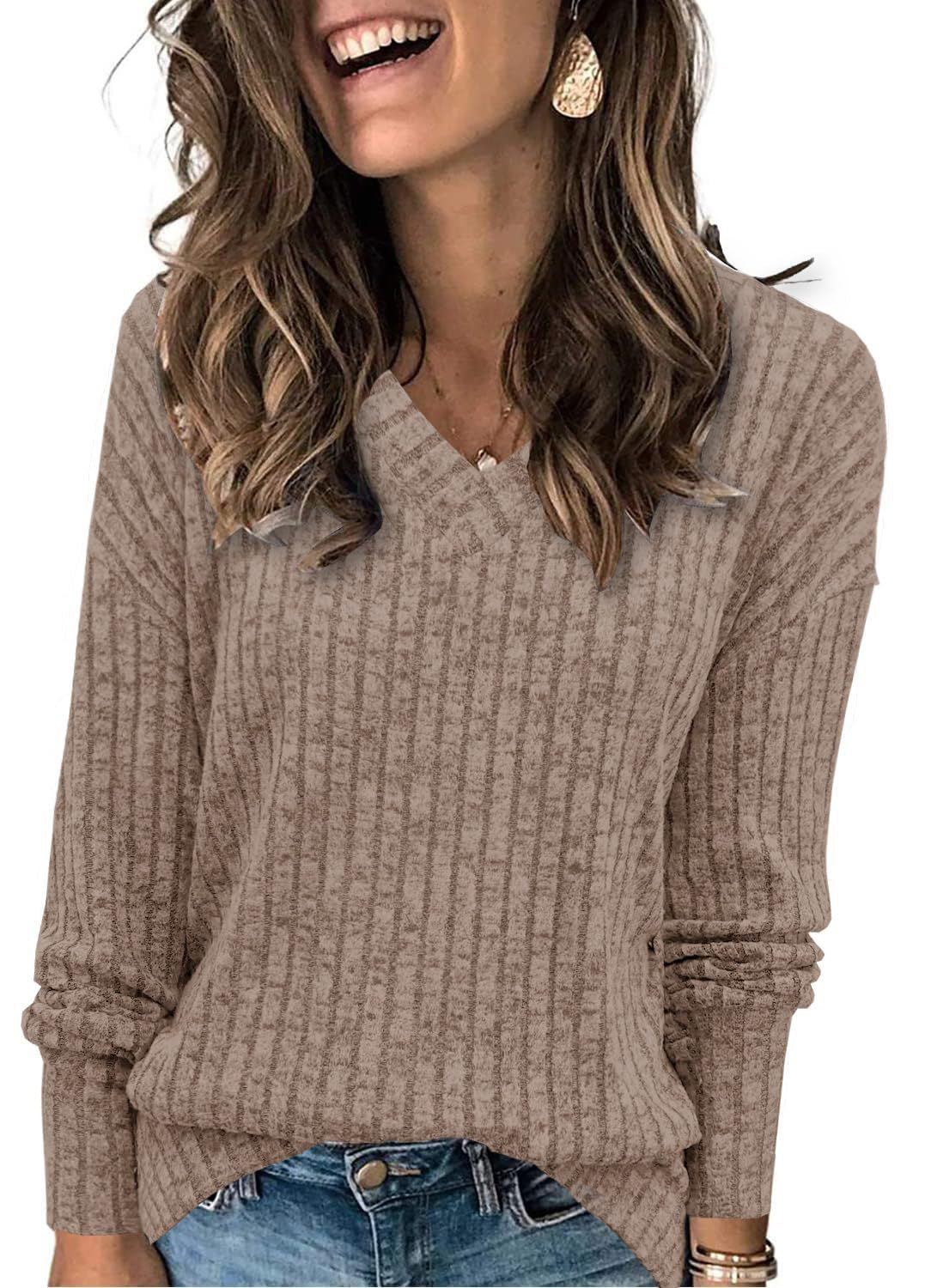 Elmont | Women's V-Neck Oversized Knit Sweater