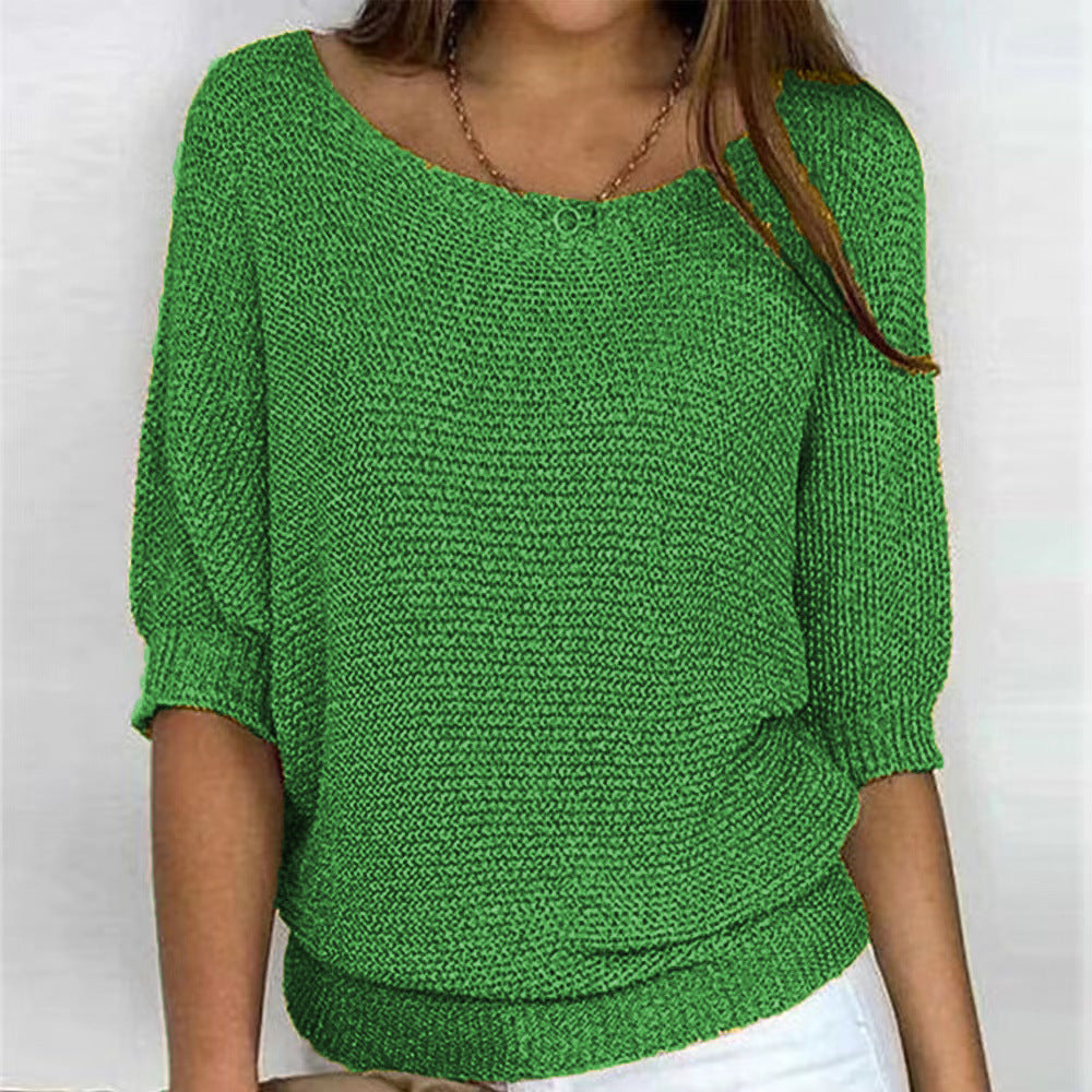 Sarah | Textured Knit Batwing Sweater