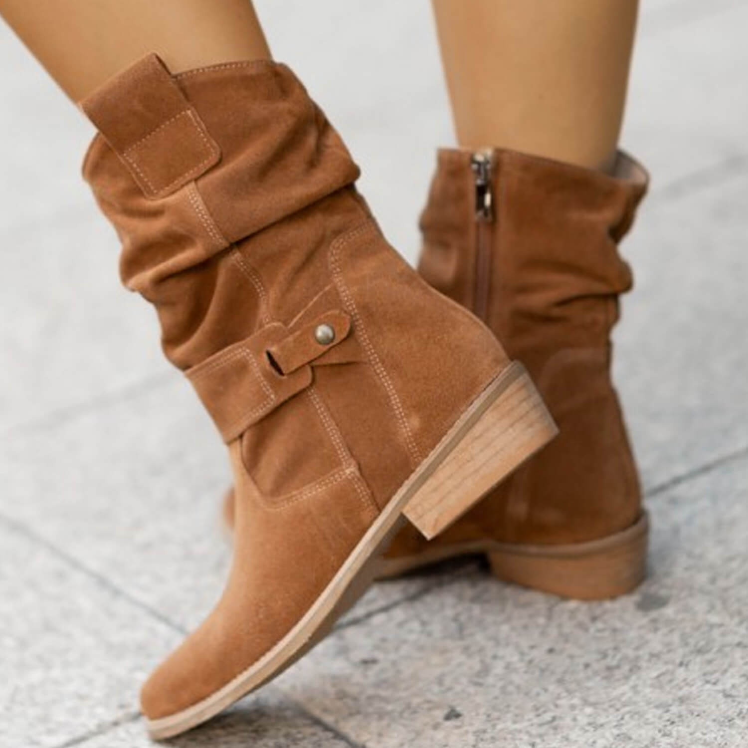 Elmont | Pleated Ankle Boots