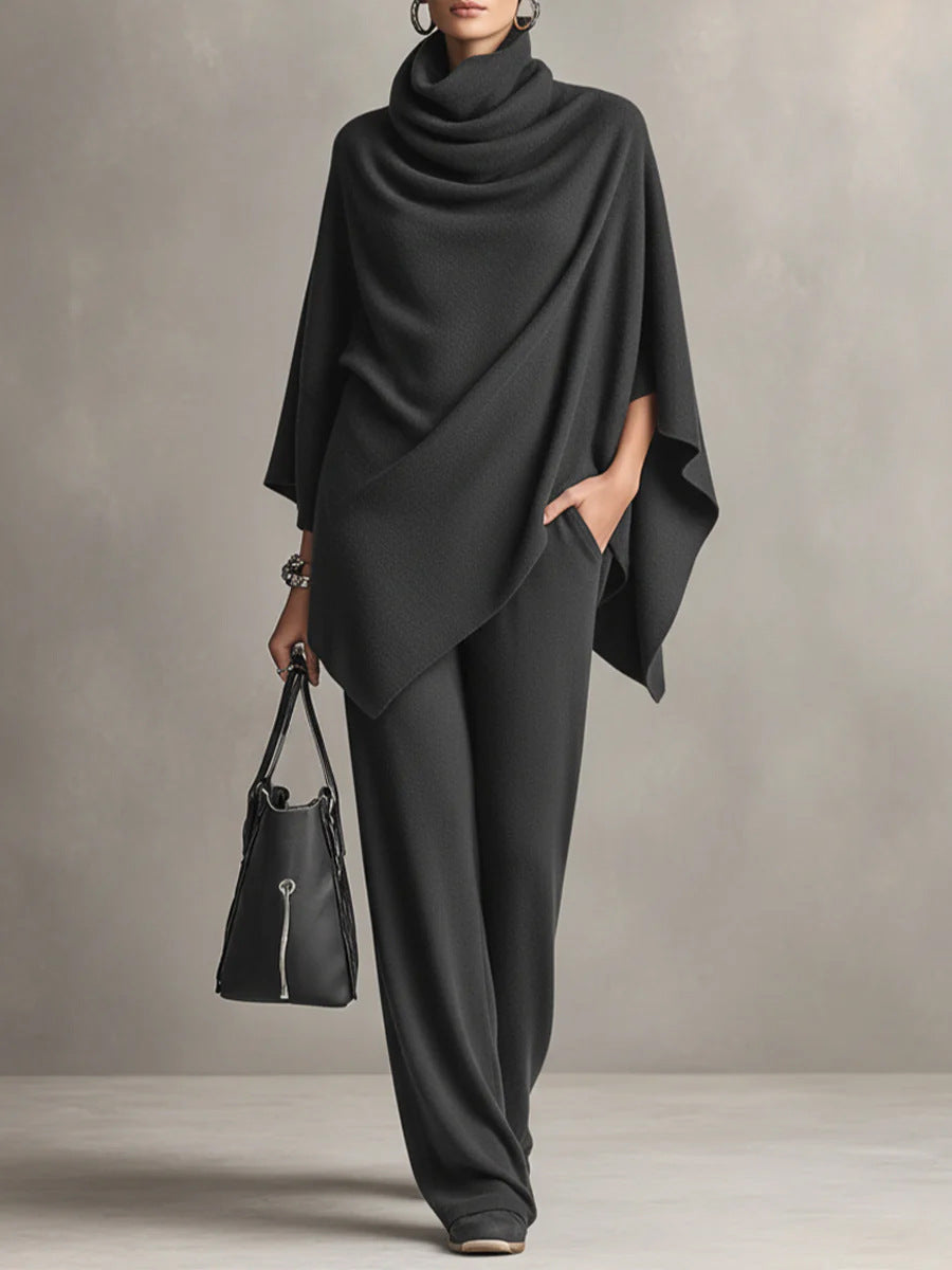 Elmont | Draped Top and Wide-Leg Pants Set