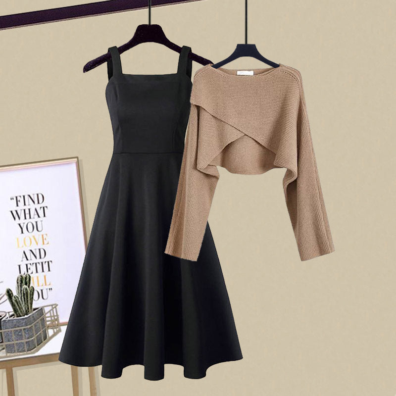 Sarah | Sleeveless Midi Dress with Cropped Cardigan