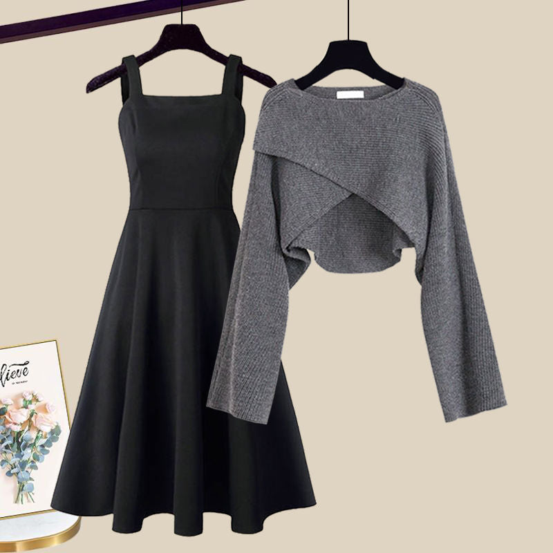 Sarah | Sleeveless Midi Dress with Cropped Cardigan