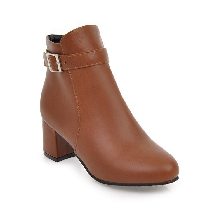 Elmont | Buckled Mid-Heel Ankle Boot