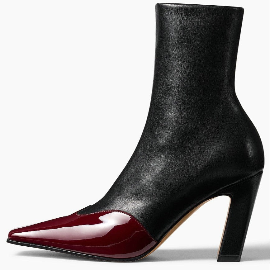 Elmont | Bicolour Pointed-Toe Ankle Boot