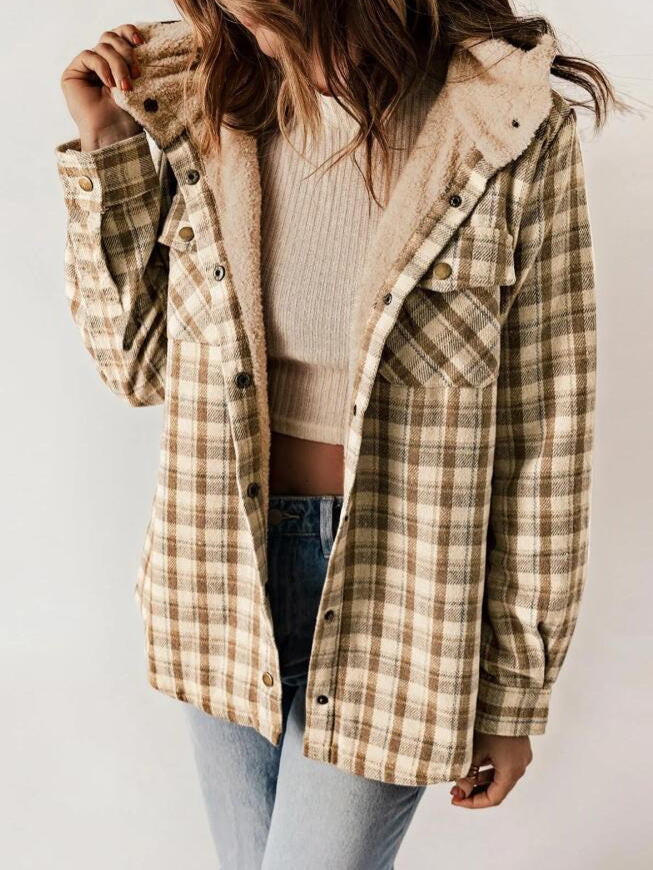 Elmont | Women's Plaid Hooded Flannel Jacket
